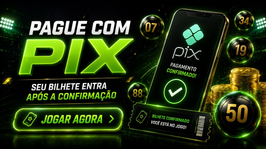 Pague com Pix e entre no jogo